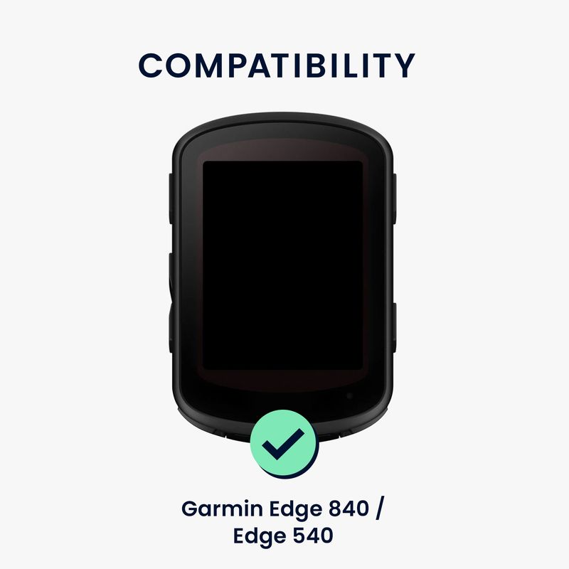 Sport si Outdoor - Ciclism - Accesorii pentru biciclete - Suporturi accesorii biciclete - Husa GPS Kwmobile pentru Garmin Edge 840/Edge 540, anti-alunecare, silicon, gri - Infinity.ro