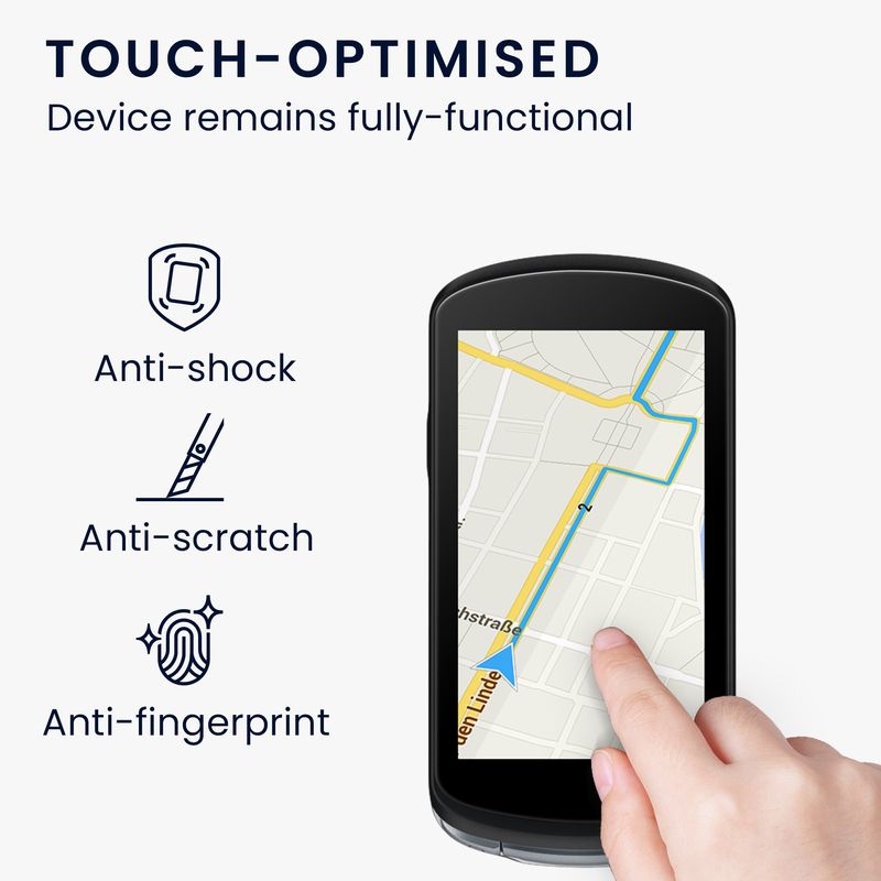 Sport si Outdoor - Ciclism - Accesorii pentru biciclete - Suporturi accesorii biciclete - Set 2 folii protectie Kwmobile pentru Garmin Edge 1040/1040 Solar, anti-amprenta, protectie la socuri, PET, transparent - Infinity.ro