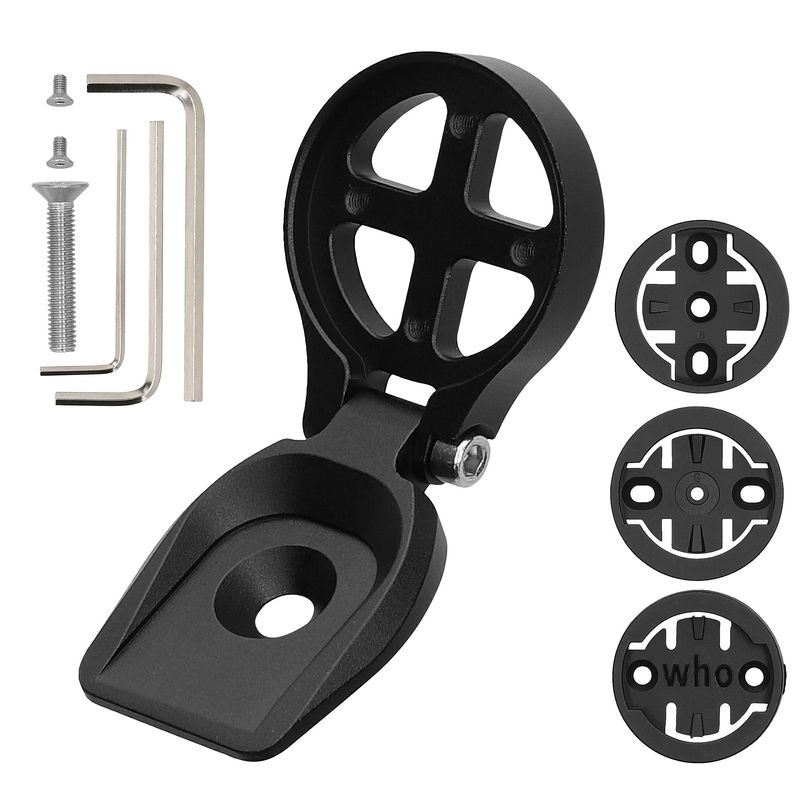 Sport si Outdoor - Ciclism - Accesorii pentru biciclete - Suporturi accesorii biciclete - Suport stand Kwmobile pentru ciclocomputer Garmin Edge, Bryton Rider si Wahoo ELEMNT, otel, negru - Infinity.ro