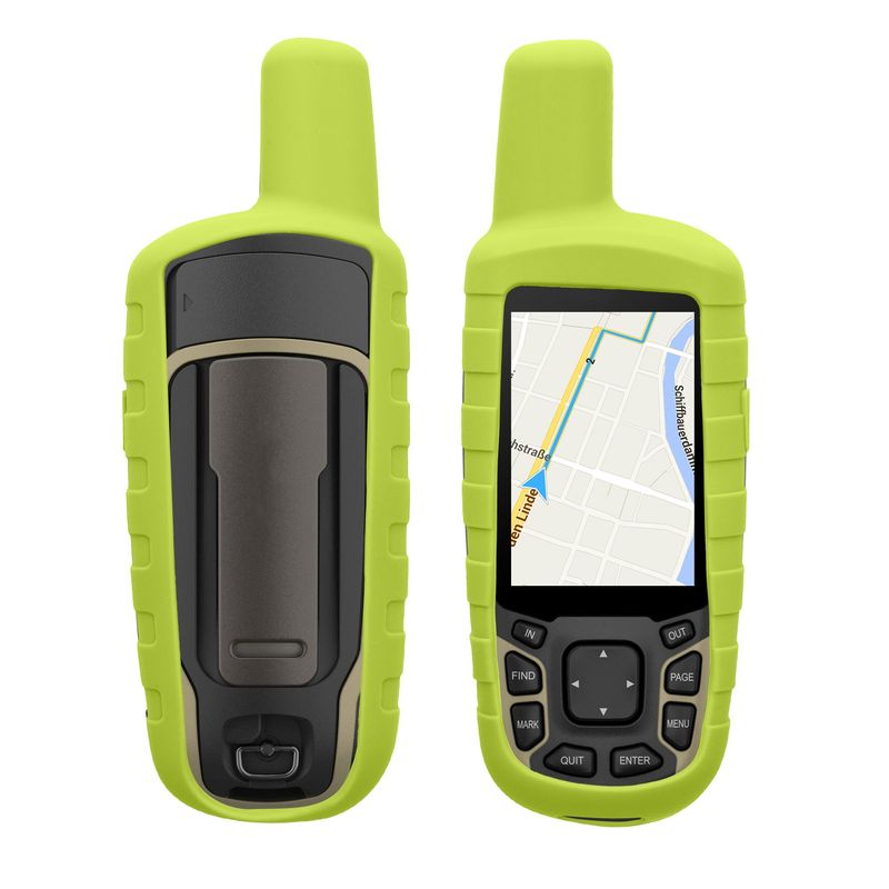 Sport si Outdoor - Ciclism - Accesorii pentru biciclete - Suporturi accesorii biciclete - Husa GPS Kwmobile pentru Garmin GPSMAP 65/62/62S/62SC, anti-alunecare, silicon, galben - Infinity.ro