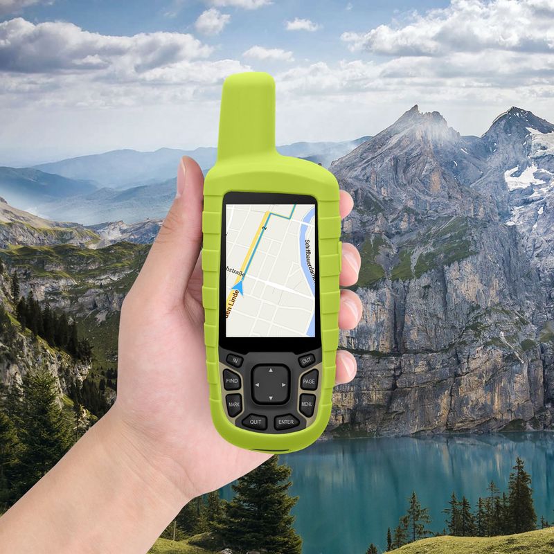 Sport si Outdoor - Ciclism - Accesorii pentru biciclete - Suporturi accesorii biciclete - Husa GPS Kwmobile pentru Garmin GPSMAP 65/62/62S/62SC, anti-alunecare, silicon, galben - Infinity.ro