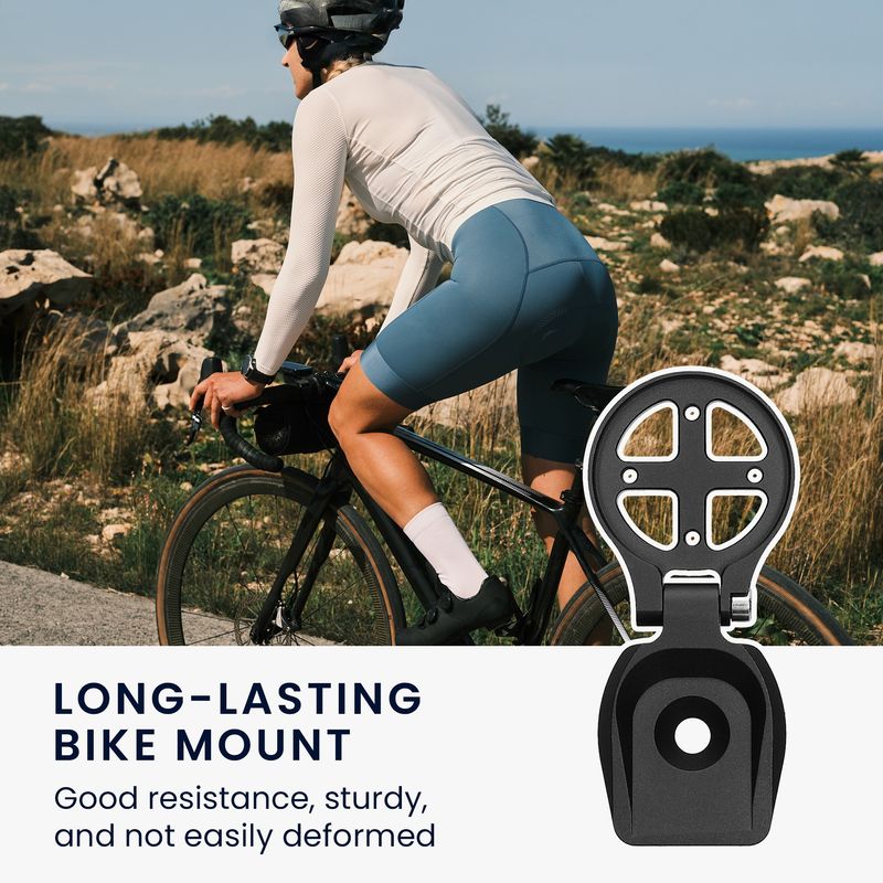 Sport si Outdoor - Ciclism - Accesorii pentru biciclete - Suporturi accesorii biciclete - Suport stand Kwmobile pentru ciclocomputer Garmin Edge, Bryton Rider si Wahoo ELEMNT, otel, negru - Infinity.ro