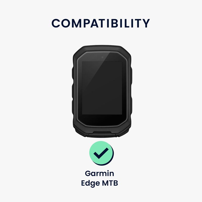 Sport si Outdoor - Ciclism - Accesorii pentru biciclete - Suporturi accesorii biciclete - Set 2 folii protectie Kwmobile pentru Garmin Edge MTB, aplicare usoara, protectie la zgarieturi, sticla, transparent - Infinity.ro