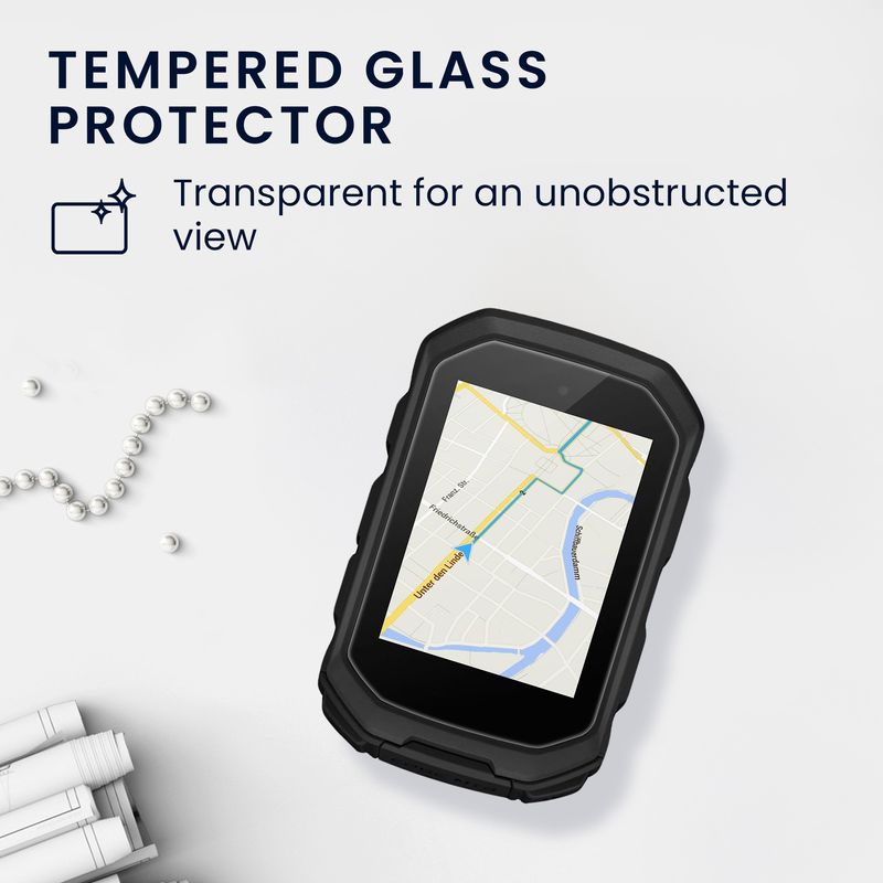Sport si Outdoor - Ciclism - Accesorii pentru biciclete - Suporturi accesorii biciclete - Set 2 folii protectie Kwmobile pentru Garmin Edge MTB, aplicare usoara, protectie la zgarieturi, sticla, transparent - Infinity.ro