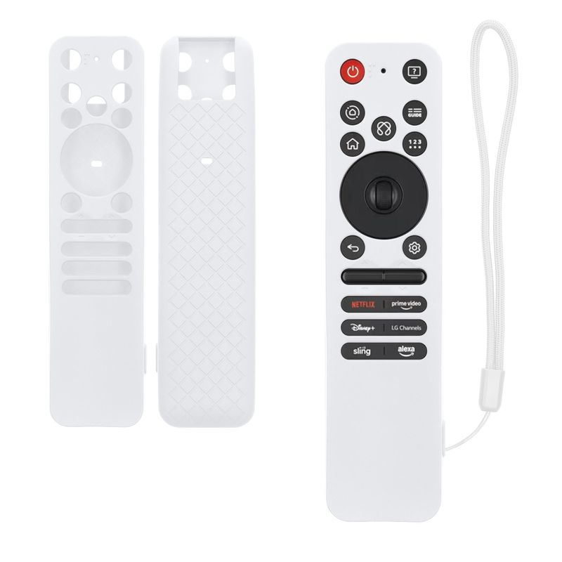 TV, Audio-Video si Foto - Accesorii TV si audio - Accesorii TV - Husa pentru telecomanda Kwmobile pentru LG MR25GA, anti-alunecare, silicon, alb - Infinity.ro
