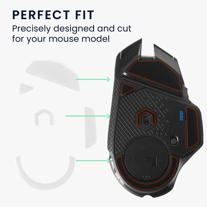 PC, gaming si accesorii - Periferice PC - Periferice Diverse - Set picioruse mouse Kwmobile pentru Logitech G502 Wireless, PTFE, alb, autoadezive, alunecare usoara - Infinity.ro