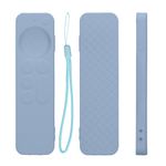 TV, Audio-Video si Foto - Accesorii TV si audio - Accesorii TV - Husa pentru telecomanda Kwmobile pentru Apple Siri Remote generatia 2 si 3, protectie la socuri, silicon, albastru - Infinity.ro