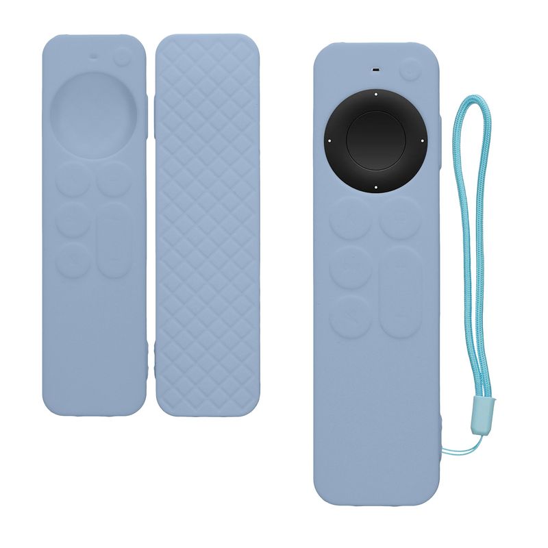 TV, Audio-Video si Foto - Accesorii TV si audio - Accesorii TV - Husa pentru telecomanda Kwmobile pentru Apple Siri Remote generatia 2 si 3, protectie la socuri, silicon, albastru - Infinity.ro