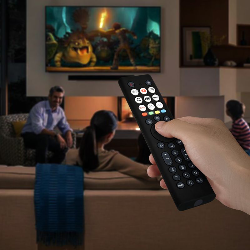 TV, Audio-Video si Foto - Accesorii TV si audio - Accesorii TV - Husa pentru telecomanda Kwmobile pentru Hisense ERF2B38H/ERF2K38H/ERF2F38H, protectie la socuri, silicon, negru - Infinity.ro