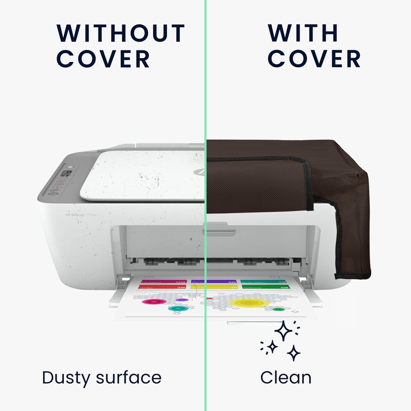 PC, gaming si accesorii - Imprimante, scanere & consumabile - Consumabile si accesorii - Accesorii imprimante - Husa imprimanta Kwmobile pentru HP DeskJet 2755e, DeskJet 2720e, 2710e, 2820e, 2721e, antipraf, textil, maro - Infinity.ro