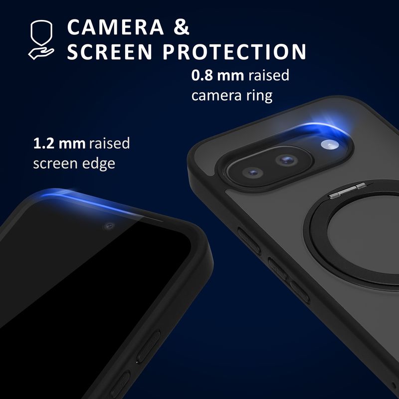 Laptop, Telefoane si Tablete - Telefoane mobile si accesorii - Accesorii Telefoane - Huse telefoane - Husa kalibri pentru Google Pixel 10a, compatibilitate MagSafe, incarcare wireless, plastic, aluminiu, negru, transparent - Infinity.ro
