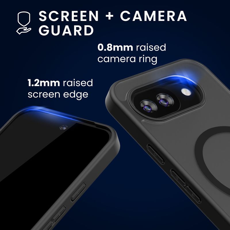 Laptop, Telefoane si Tablete - Telefoane mobile si accesorii - Accesorii Telefoane - Huse telefoane - Husa Kwmobile pentru Google Pixel 9a, compatibilitate MagSafe, incarcare wireless, policarbonat, TPU, negru, transparent - Infinity.ro