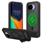 Laptop, Telefoane si Tablete - Telefoane mobile si accesorii - Accesorii Telefoane - Huse telefoane - Husa Kwmobile pentru Google Pixel 10a, compatibil MagSafe, incarcare wireless, TPU, sticla temperata, negru, transparent - Infinity.ro
