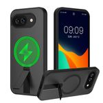Laptop, Telefoane si Tablete - Telefoane mobile si accesorii - Accesorii Telefoane - Huse telefoane - Husa Kwmobile pentru Google Pixel 9a, compatibilitate MagSafe, incarcare wireless, policarbonat, TPU, negru, transparent - Infinity.ro