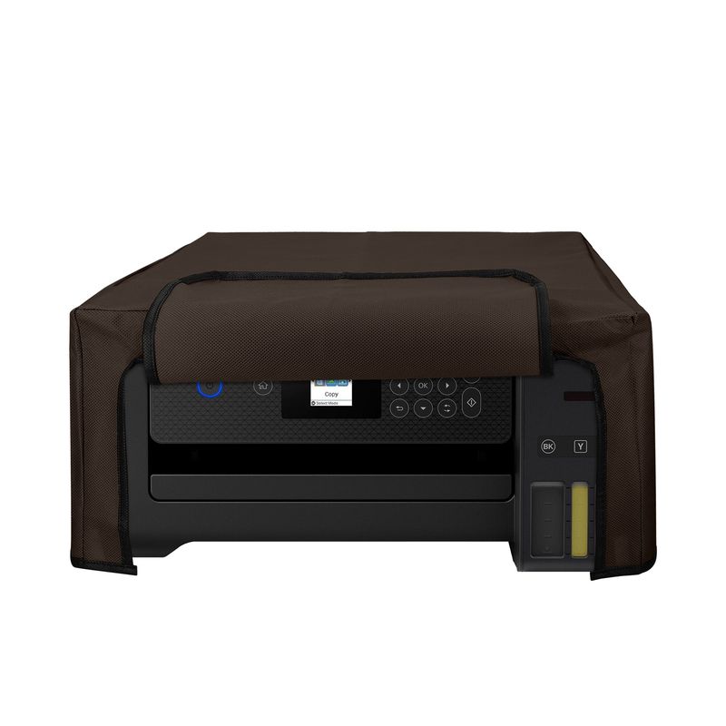 PC, gaming si accesorii - Imprimante, scanere & consumabile - Consumabile si accesorii - Accesorii imprimante - Husa imprimanta Kwmobile pentru Epson EcoTank ET-2850, EcoTank ET-2856, Home XP-5200, antipraf, textil, maro - Infinity.ro