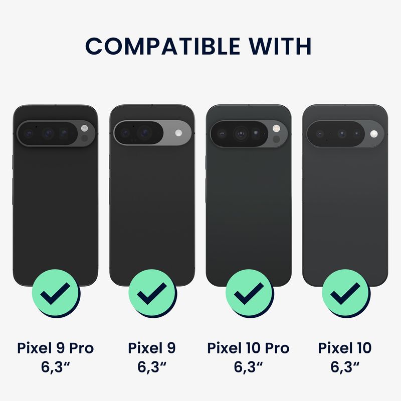 Laptop, Telefoane si Tablete - Telefoane mobile si accesorii - Accesorii Telefoane - Huse telefoane - Husa Kwmobile pentru Google Pixel 10/Pixel 10 Pro/Pixel 9/Pixel 9 Pro, TPU, sticla temperata, negru, transparent - Infinity.ro