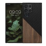 Laptop, Telefoane si Tablete - Telefoane mobile si accesorii - Accesorii Telefoane - Huse telefoane - Husa Kwmobile pentru Samsung Galaxy S23 Ultra, protectie la socuri, protectie la zgarieturi, lemn, TPU, maro, negru - Infinity.ro