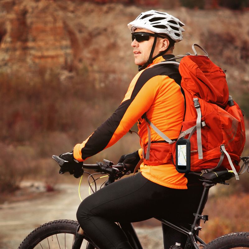 Sport si Outdoor - Ciclism - Accesorii pentru biciclete - Suporturi accesorii biciclete - Husa GPS Kwmobile pentru Garmin Edge 1050, prindere cu inel, anti-alunecare, silicon, negru - Infinity.ro