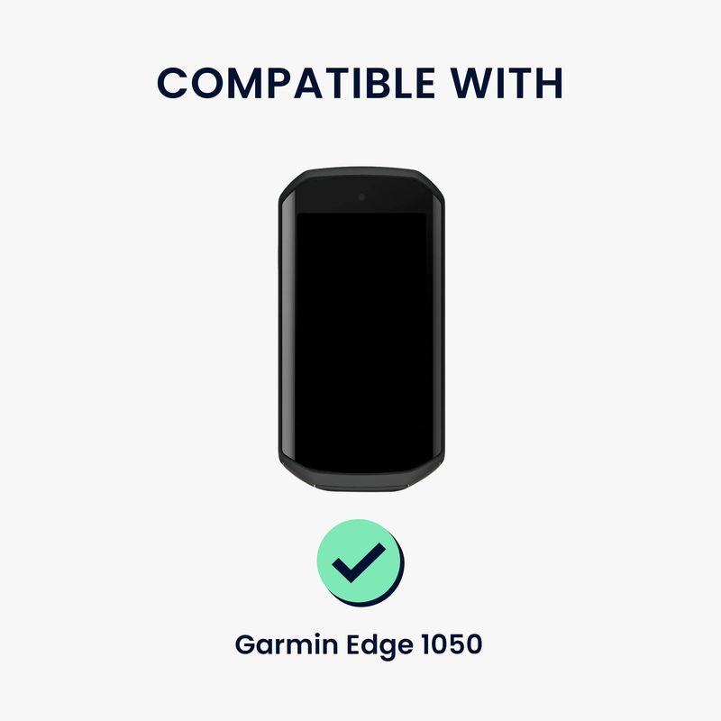 Sport si Outdoor - Ciclism - Accesorii pentru biciclete - Suporturi accesorii biciclete - Husa GPS Kwmobile pentru Garmin Edge 1050, prindere cu inel, anti-alunecare, silicon, negru - Infinity.ro