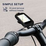 Sport si Outdoor - Ciclism - Accesorii pentru biciclete - Suporturi accesorii biciclete - Husa GPS Kwmobile pentru Garmin Edge 1050, prindere cu inel, anti-alunecare, silicon, negru - Infinity.ro