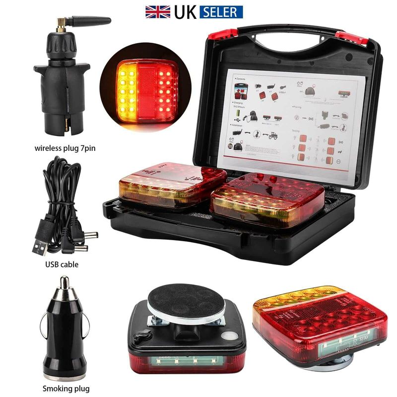 Auto si Moto - Piese auto si accesorii - Caroserie - Faruri, stopuri si proiectoare - Set de 2 lampi magnetice WIFI Xentech Light cu control wireless 12/24V baterie 3.7V/2000mAh cablu IP65 - Infinity.ro