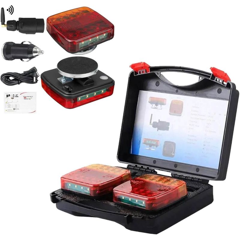 Auto si Moto - Piese auto si accesorii - Caroserie - Faruri, stopuri si proiectoare - Set de 2 lampi magnetice WIFI Xentech Light cu control wireless 12/24V baterie 3.7V/2000mAh cablu IP65 - Infinity.ro