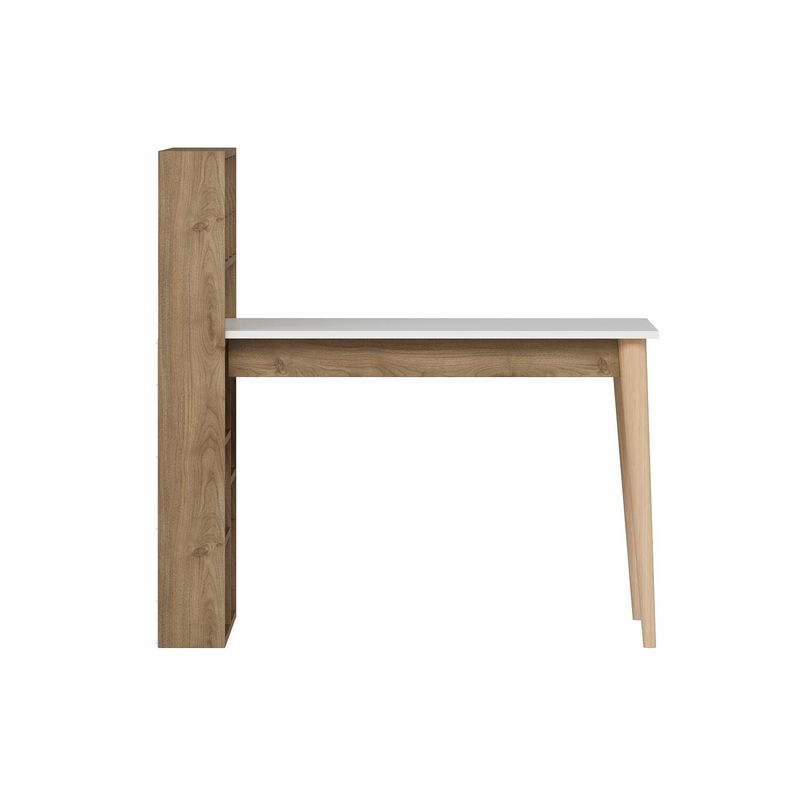 Casa si Gradina - Mobilier - Mese si birouri - Birouri - Birou Calvia, alb nuc, PAL melaminat - Infinity.ro