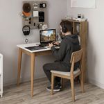 Casa si Gradina - Mobilier - Mese si birouri - Birouri - Birou Calvia, alb nuc, PAL melaminat - Infinity.ro