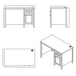 Casa si Gradina - Mobilier - Mese si birouri - Birouri - Birou Sento, 120 x 77, 3 x 65 cm, gri stejar, PAL melaminat, 120 x 77,3 x 65 cm - Infinity.ro