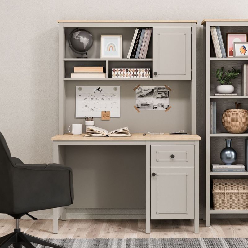 Casa si Gradina - Mobilier - Mese si birouri - Birouri - Birou Sento, 120 x 77, 3 x 65 cm, gri stejar, PAL melaminat, 120 x 77,3 x 65 cm - Infinity.ro