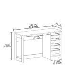 Casa si Gradina - Mobilier - Mese si birouri - Birouri - Birou Hero, 120 x 73 x 45 cm, nuc antichizat, PAL melaminat, antique nuc - Infinity.ro