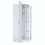 Casa si Gradina - Mobilier - Dulapuri si sifoniere - Sifoniere - Dulap haine BA140, 91 x 210 x 57,5 cm, alb, PAL, spațiu de depozitare, fixare pe perete - Infinity.ro