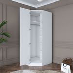Casa si Gradina - Mobilier - Dulapuri si sifoniere - Sifoniere - Dulap haine BA140, 91 x 210 x 57,5 cm, alb, PAL, spațiu de depozitare, fixare pe perete - Infinity.ro