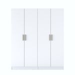 Casa si Gradina - Mobilier - Dulapuri si sifoniere - Sifoniere - Dulap haine BA163, 180 x 210 x 57,5 cm, alb, PAL, spațiu de depozitare, fixare pe perete - Infinity.ro