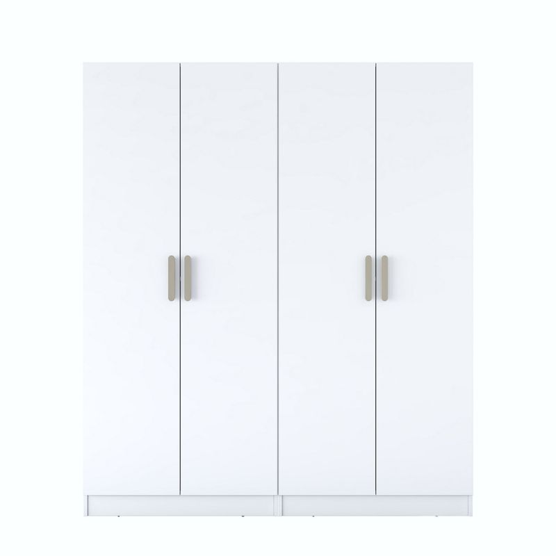Casa si Gradina - Mobilier - Dulapuri si sifoniere - Sifoniere - Dulap haine BA163, 180 x 210 x 57,5 cm, alb, PAL, spațiu de depozitare, fixare pe perete - Infinity.ro