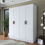 Casa si Gradina - Mobilier - Dulapuri si sifoniere - Sifoniere - Dulap haine BA163, 180 x 210 x 57,5 cm, alb, PAL, spațiu de depozitare, fixare pe perete - Infinity.ro