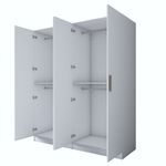 Casa si Gradina - Mobilier - Dulapuri si sifoniere - Sifoniere - Dulap haine BA163, 180 x 210 x 57,5 cm, alb, PAL, spațiu de depozitare, fixare pe perete - Infinity.ro