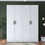Casa si Gradina - Mobilier - Dulapuri si sifoniere - Sifoniere - Dulap haine BA165, 180 x 210 x 57,5 cm, alb, PAL, spațiu de depozitare, fixare pe perete - Infinity.ro