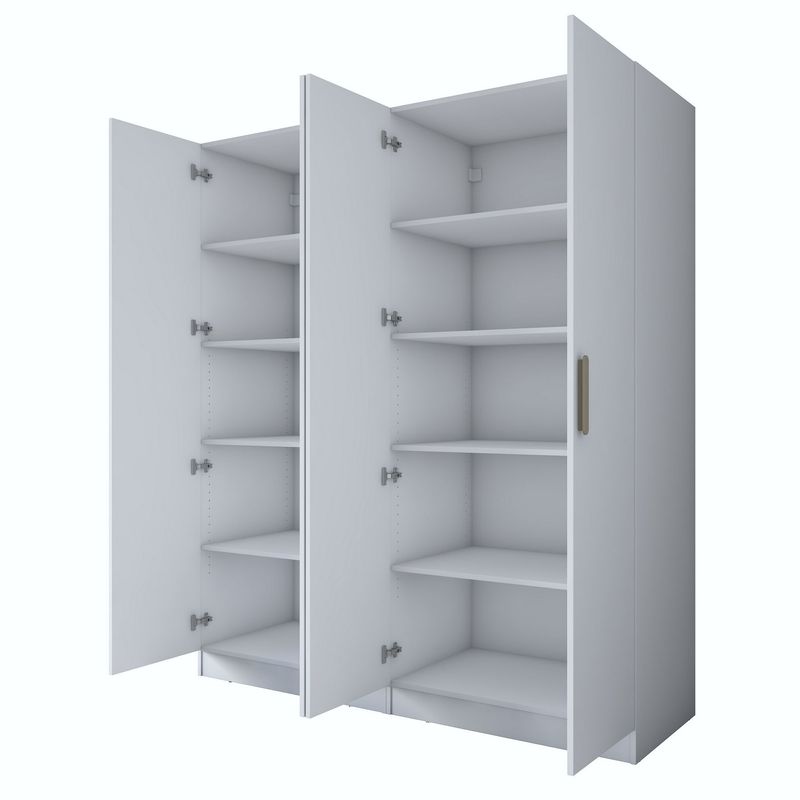 Casa si Gradina - Mobilier - Dulapuri si sifoniere - Sifoniere - Dulap haine BA165, 180 x 210 x 57,5 cm, alb, PAL, spațiu de depozitare, fixare pe perete - Infinity.ro