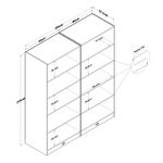 Casa si Gradina - Mobilier - Dulapuri si sifoniere - Sifoniere - Dulap haine BA165, 180 x 210 x 57,5 cm, alb, PAL, spațiu de depozitare, fixare pe perete - Infinity.ro