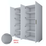 Casa si Gradina - Mobilier - Dulapuri si sifoniere - Sifoniere - Dulap haine BA165, 180 x 210 x 57,5 cm, alb, PAL, spațiu de depozitare, fixare pe perete - Infinity.ro