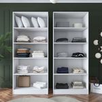 Casa si Gradina - Mobilier - Dulapuri si sifoniere - Sifoniere - Dulap haine BA165, 180 x 210 x 57,5 cm, alb, PAL, spațiu de depozitare, fixare pe perete - Infinity.ro