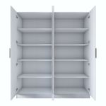 Casa si Gradina - Mobilier - Dulapuri si sifoniere - Sifoniere - Dulap haine BA165, 180 x 210 x 57,5 cm, alb, PAL, spațiu de depozitare, fixare pe perete - Infinity.ro