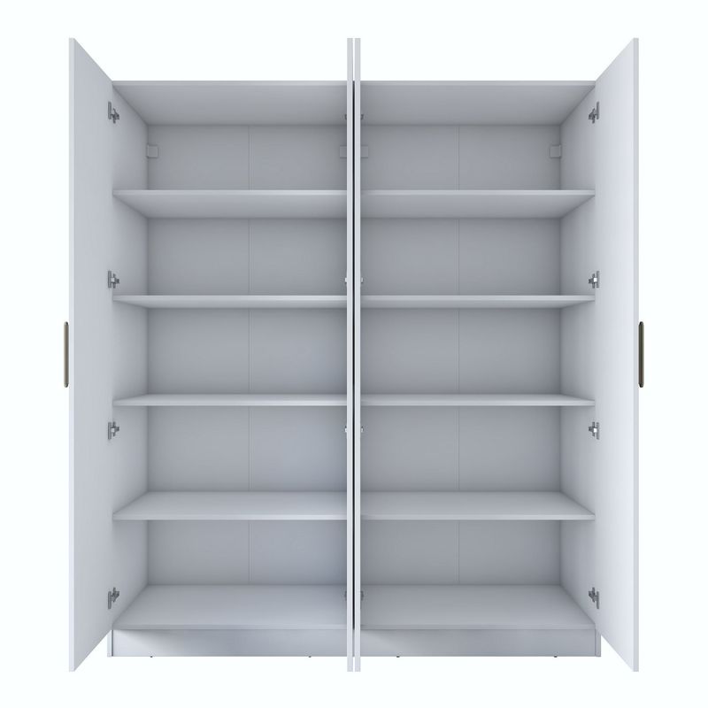 Casa si Gradina - Mobilier - Dulapuri si sifoniere - Sifoniere - Dulap haine BA165, 180 x 210 x 57,5 cm, alb, PAL, spațiu de depozitare, fixare pe perete - Infinity.ro