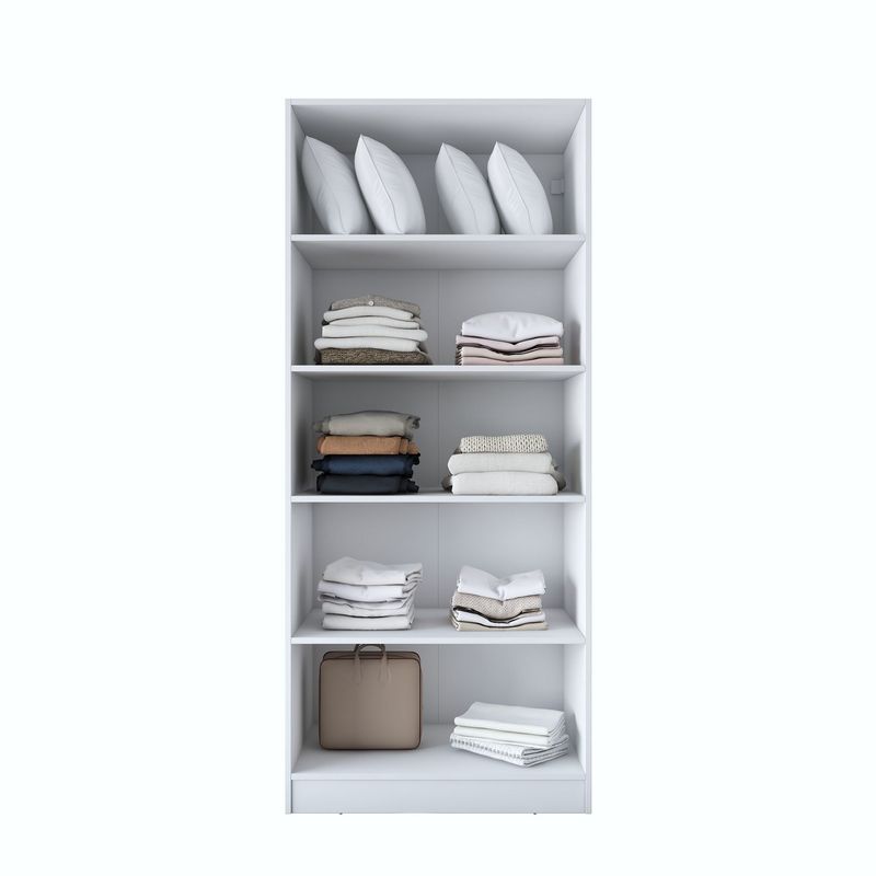 Casa si Gradina - Mobilier - Dulapuri si sifoniere - Sifoniere - Dulap haine BA160, 90 x 210 x 57,5 cm, alb, PAL, spațiu de depozitare, fixare pe perete - Infinity.ro