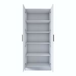 Casa si Gradina - Mobilier - Dulapuri si sifoniere - Sifoniere - Dulap haine BA160, 90 x 210 x 57,5 cm, alb, PAL, spațiu de depozitare, fixare pe perete - Infinity.ro