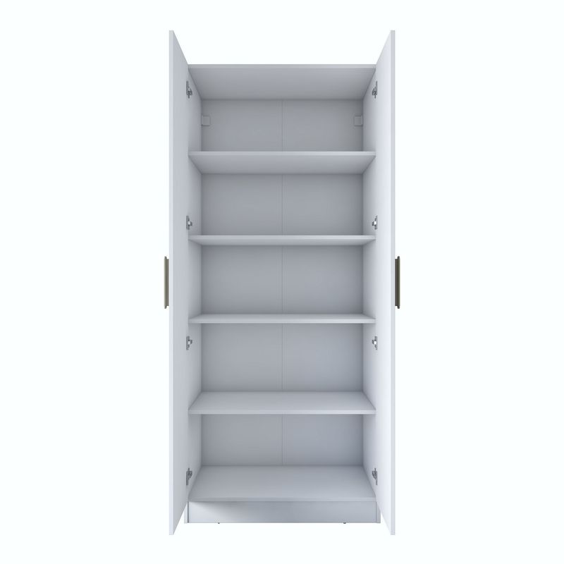 Casa si Gradina - Mobilier - Dulapuri si sifoniere - Sifoniere - Dulap haine BA160, 90 x 210 x 57,5 cm, alb, PAL, spațiu de depozitare, fixare pe perete - Infinity.ro