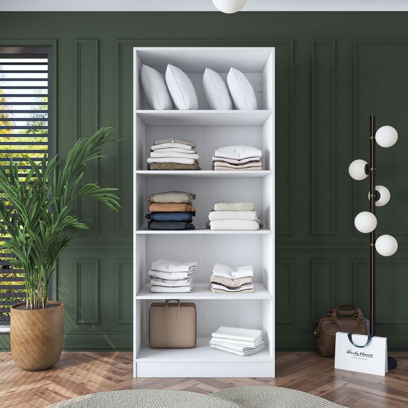 Casa si Gradina - Mobilier - Dulapuri si sifoniere - Sifoniere - Dulap haine BA160, 90 x 210 x 57,5 cm, alb, PAL, spațiu de depozitare, fixare pe perete - Infinity.ro