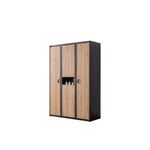 Casa si Gradina - Mobilier - Dulapuri si sifoniere - Sifoniere - Dulap haine Aktif, 132 x 195 x 53 cm, antracit maro, PAL melaminat, spațiu de depozitare, fixare pe perete - Infinity.ro