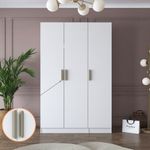 Casa si Gradina - Mobilier - Dulapuri si sifoniere - Sifoniere - Dulap haine BA155, 135 x 210 x 57,5 cm, alb, PAL, spațiu de depozitare, fixare pe perete - Infinity.ro